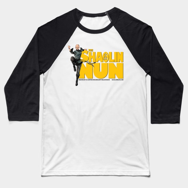 Main Logo with Black Letters Baseball T-Shirt by Shaolin Nun